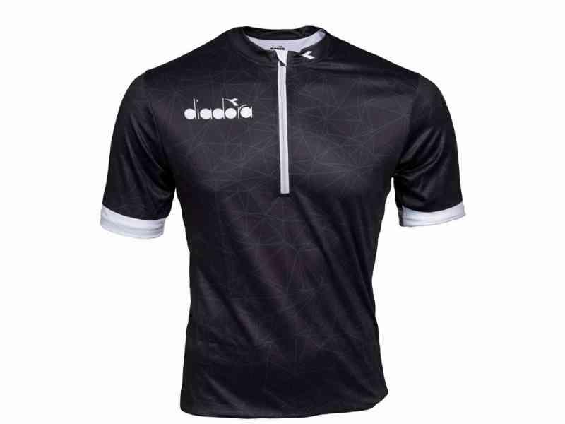 Diadora Valter - Sort cykeltrøje med korte ærmer, XL