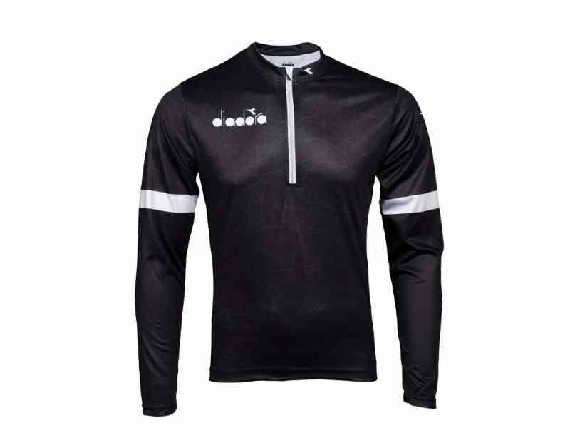 Diadora Valter - Sort cykeltrøje m. lange ærmer, XXL