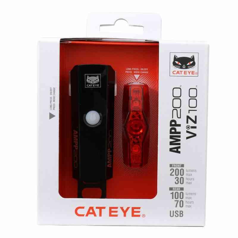 CatEye Lygtesæt AMPP200/ViZ100 - 200/100 lumen