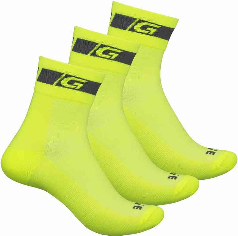 GripGrab Hi-Vis Regular Cut 3-Pak - Lys Gul