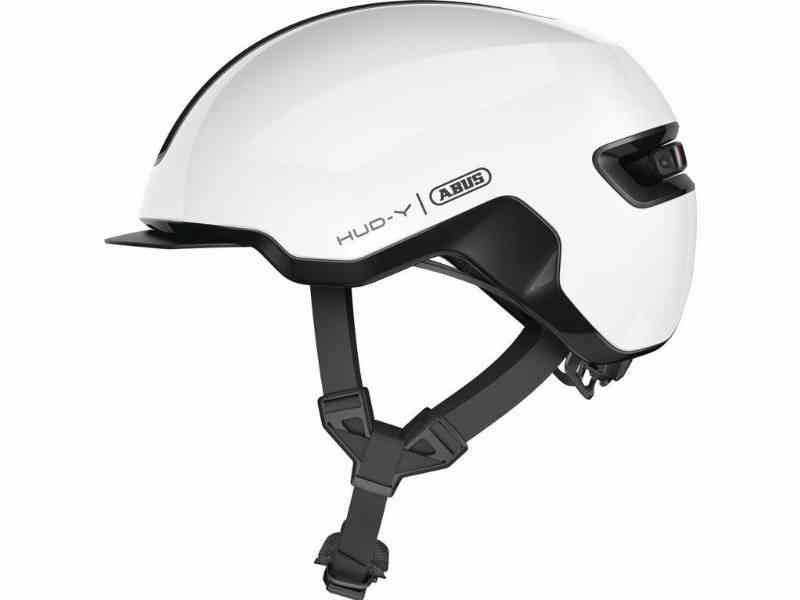 Abus Hud-Y Cykelhjelm - Skinnende Hvid - Str. L