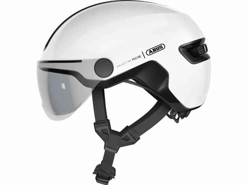 Abus Hud-Y ACE - Cykelhjelm - Skinnende hvid - Str. L