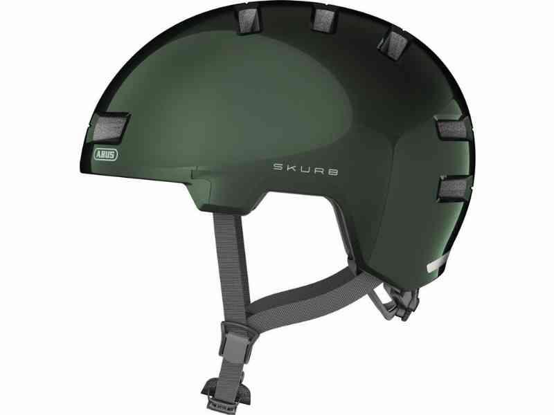 Abus Skurb Cykelhjelm Mossgrøn, Str. 52-56 cm