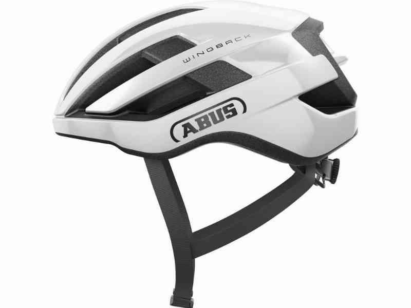 Abus WingBack Cykelhjelm - Shiny Hvid - Sporty Design