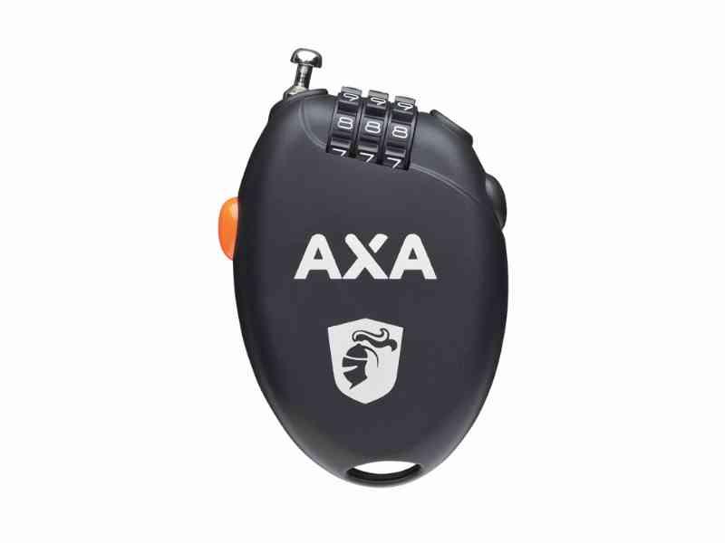 AXA Roll 75 - Sort Spirallås med Kode - 75 cm