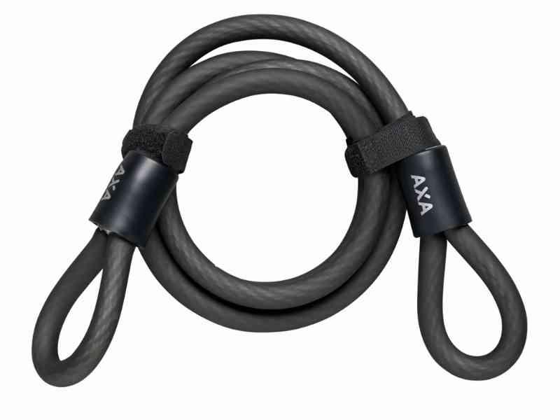 AXA Dobbelt Loop 120/10 - 120 cm Kabel - Sort