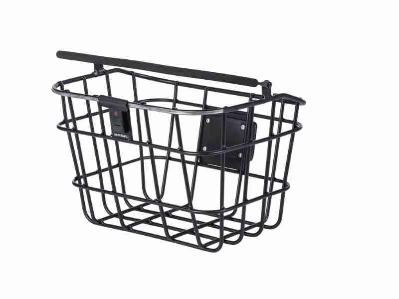 Basil Bremen - Sort cykelkurv med adapter