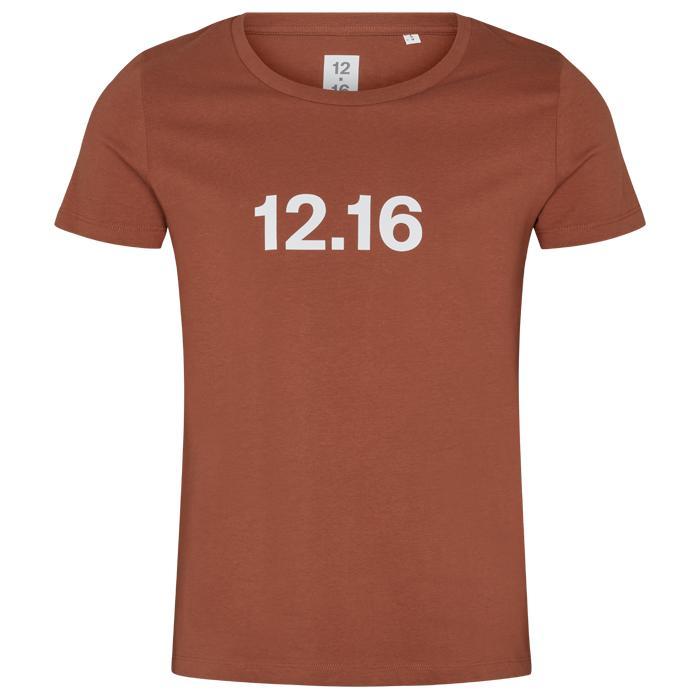 Twelve Sixteen T-shirt i Økologisk Bomuld - XS / Brun
