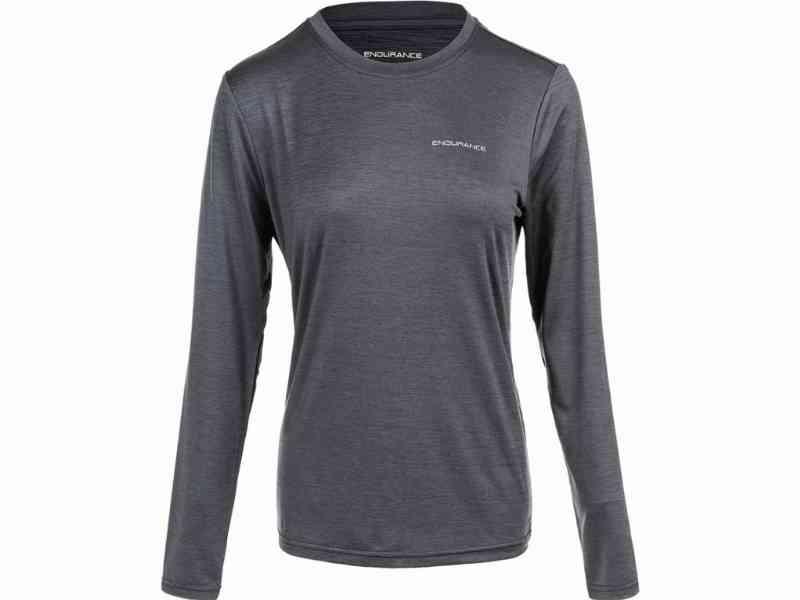 Endurance Maje Melange - T-shirt m. lange ærmer - Dame - Black -  Str. 44