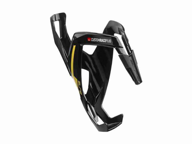 Elite Custom Race+ - Flaskeholder - Sort med Gul Grafik