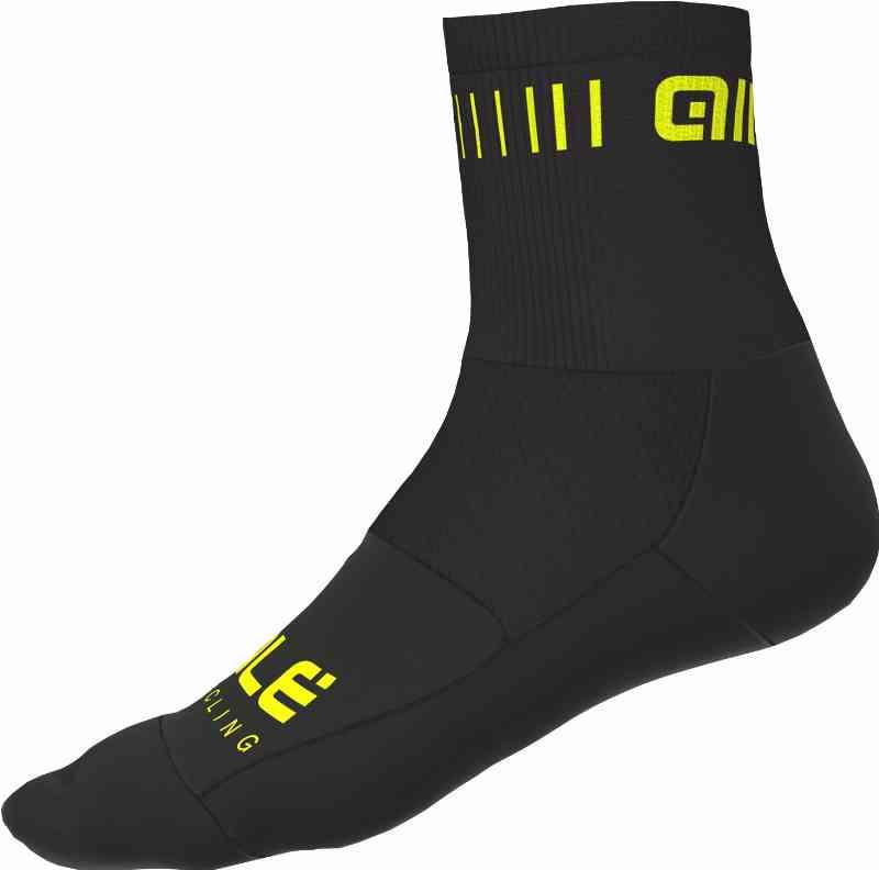 Alé Strada Q-Skin Sokker – Antibakterielle – Sort/Fluo