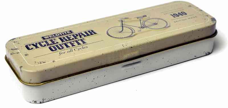 Weldtite Vintage Cykelreparationssæt i Metalbox