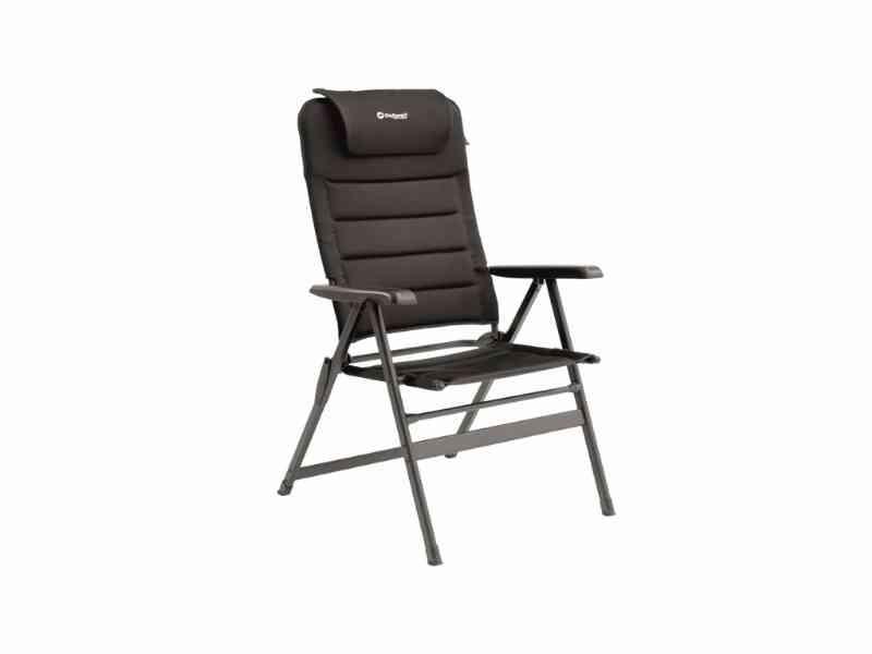 Outwell Grand Canyon Campingstol – Børstet Aluminium – Sort