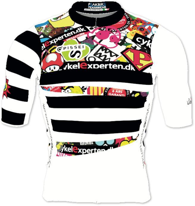 Pissei San Remo Cykeltrøje – Hvid/Sort