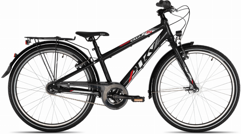 Puky CYKE 24-3 Aluminium - Sort Cykel