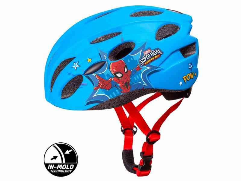 Seven - Spiderman Cykelhjelm In-mold - Blå 52-56 cm