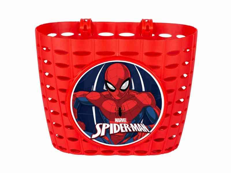 Seven - Spiderman - Rød cykelkurv til børn