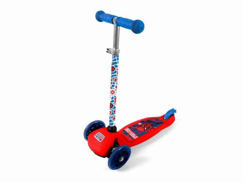 Seven – Spiderman – 3-hjulet scooter – Blå/rød