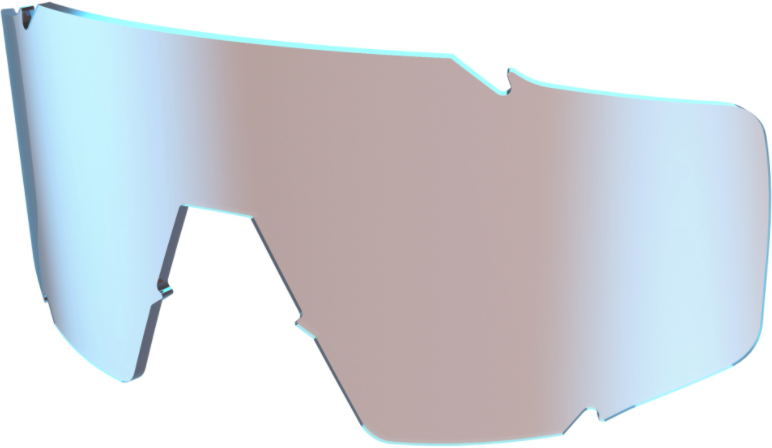 Scott Shield Erstatningsglas - Trail Linse - Blå Chrome