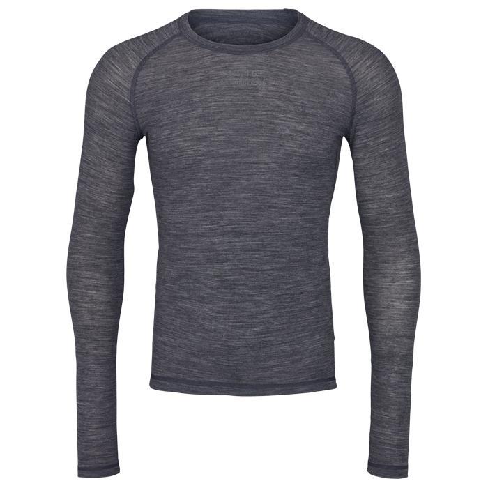 Twelve Sixteen Langærmet Merino Cykeltrøje - Grå, S