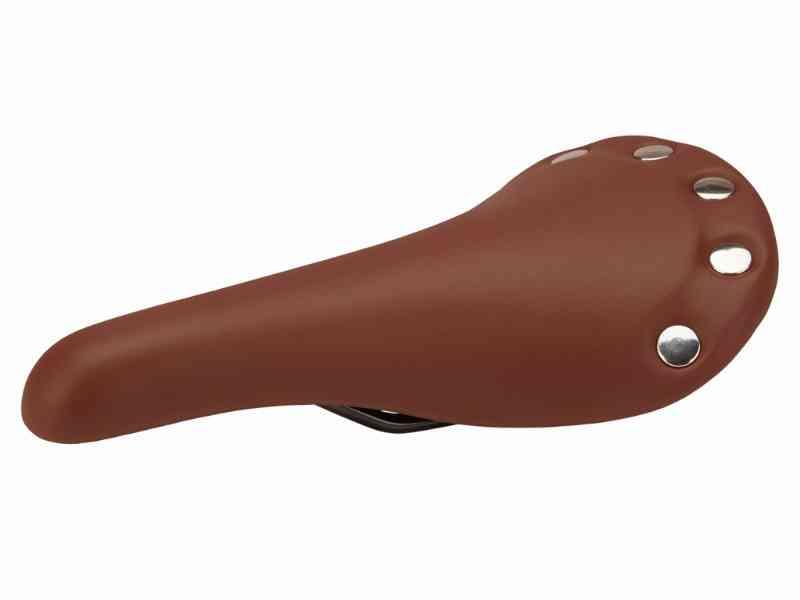Raleigh Unisex Sadel - Brun med Kobbernitter - Vinyl