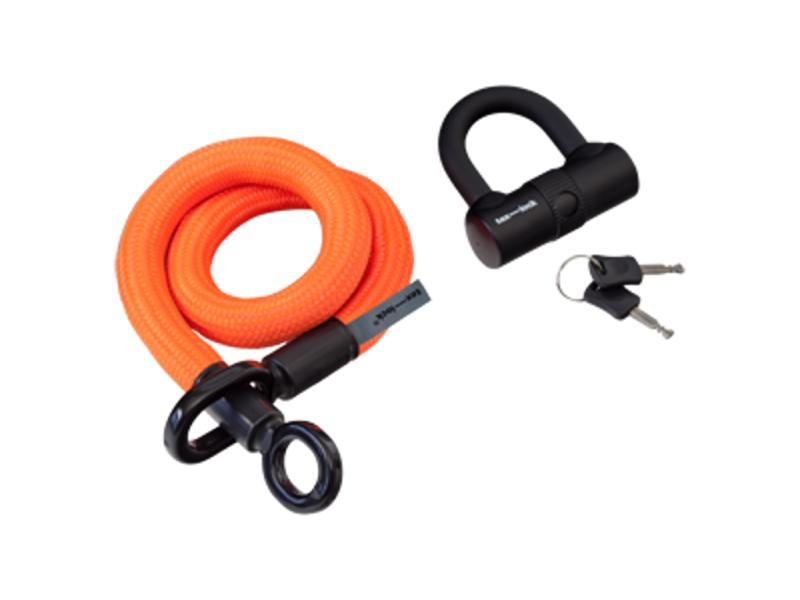 Texlock Eyelet U-LOCK  - Cykellås - Tekstillås - Orange -  Str. S 80 cm
