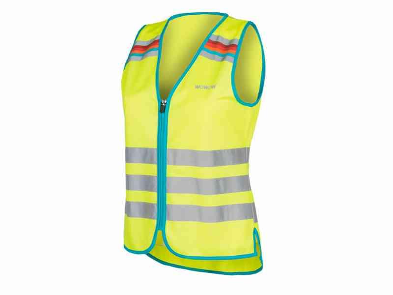 WOWOW Lucy - Refleksvest med lynlås - Neongul M