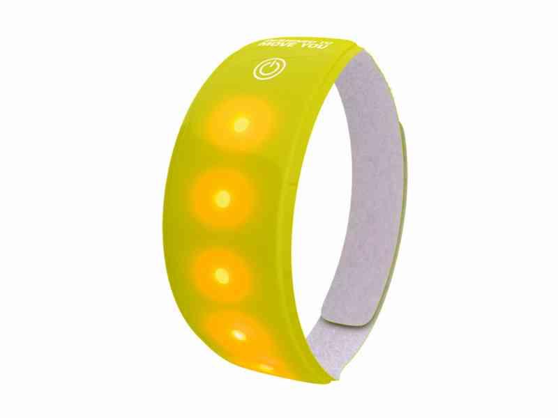 WOWOW LightBand - Refleksarmbånd med 5 røde LED - 37 cm