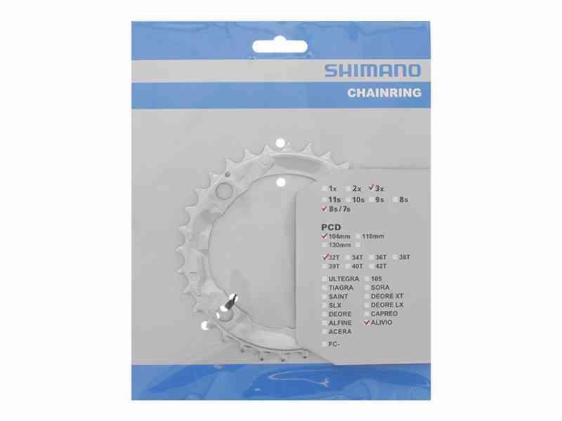 Shimano Alivio 32T klinge til MTB kranksæt - Sølv