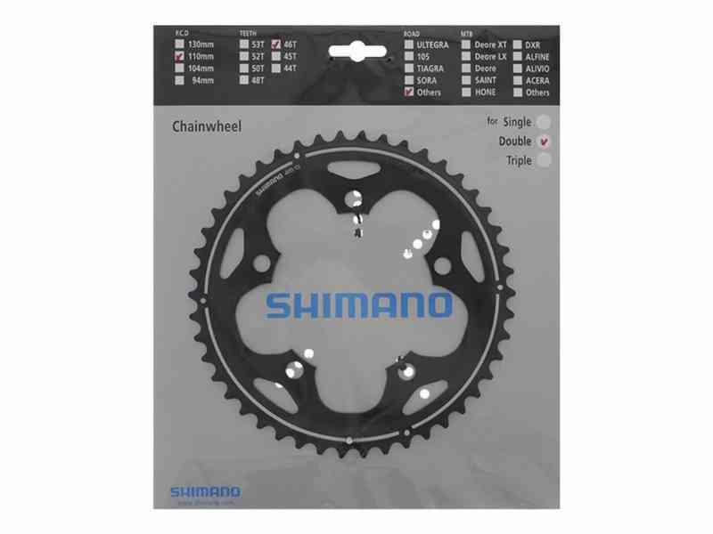 Shimano Cyclecross 46T klinge - BCD110 - Sort