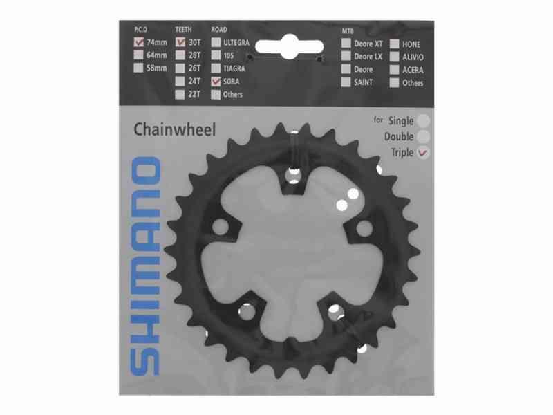 Shimano Sora 30T klinge til racercykel - Sort