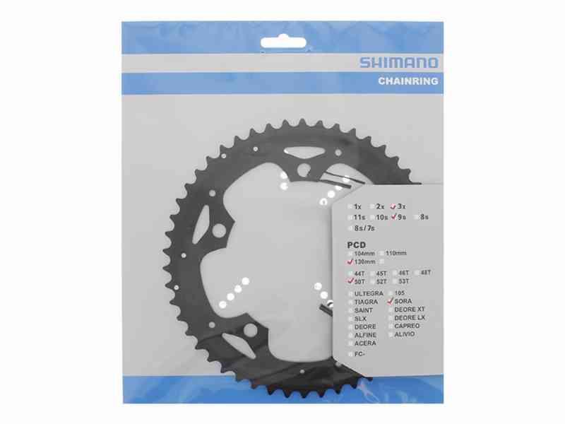 Shimano Sora 50T Klinge til landevejscykler - Sort