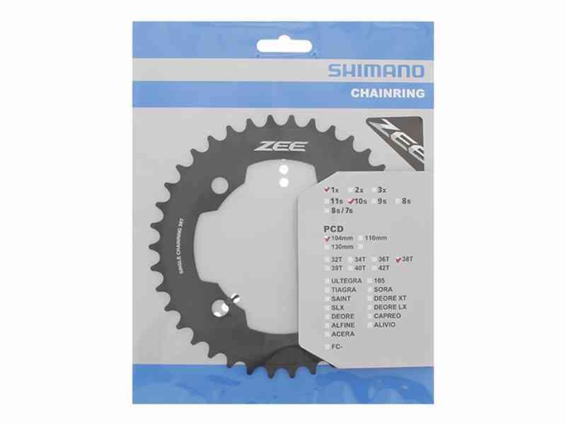 Shimano Zee - 38T MTB klinge - BCD104 - Sort