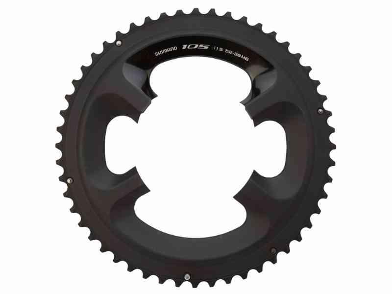 Shimano 105 - 52T klinge - FC-5800 - Sort