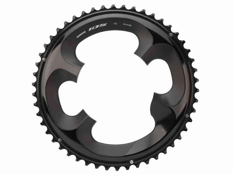 Shimano 105 klinge - 50 tænder, sort - FC-R7000