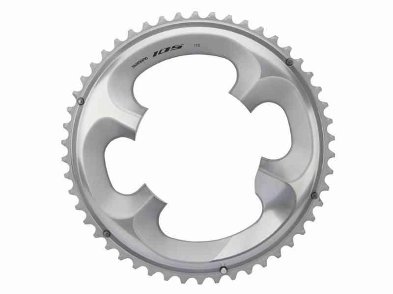 Shimano 105 klinge - 52 tænder sølv - FC-R7000