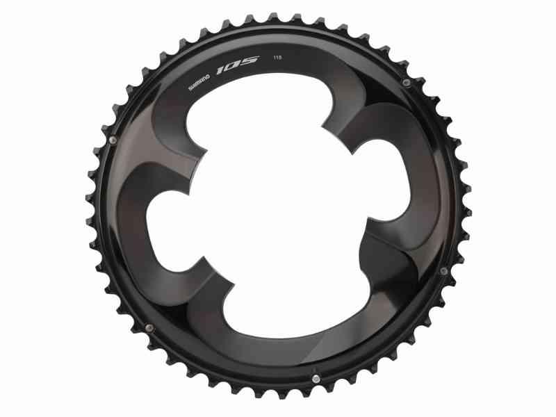 Shimano 105 klinge - 53 tænder, sort - FC-R7000