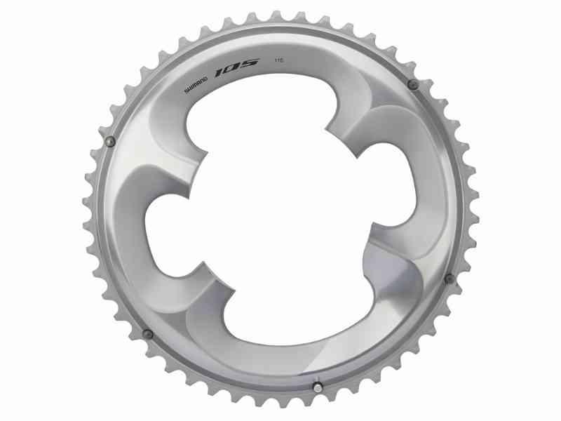 Shimano 105 klinge - 53 tænder sølv - FC-R7000