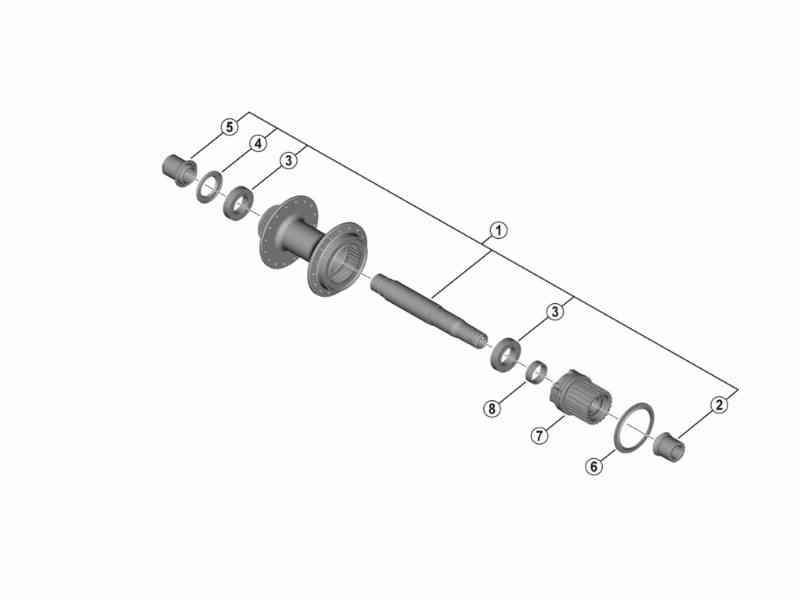 Shimano MT410 – E-Thru akselsæt til bagnav 12 gear