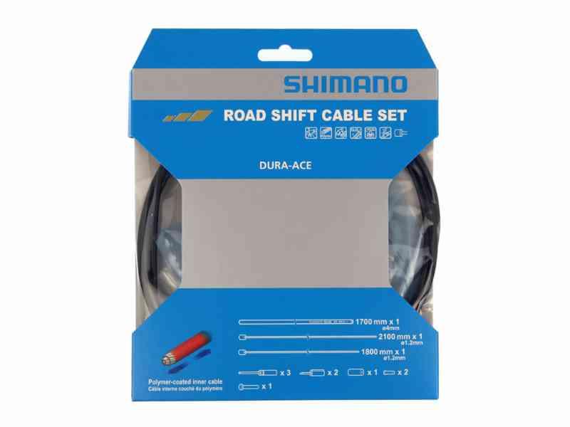 Shimano Dura Ace gearkabelsæt - Sort komplet