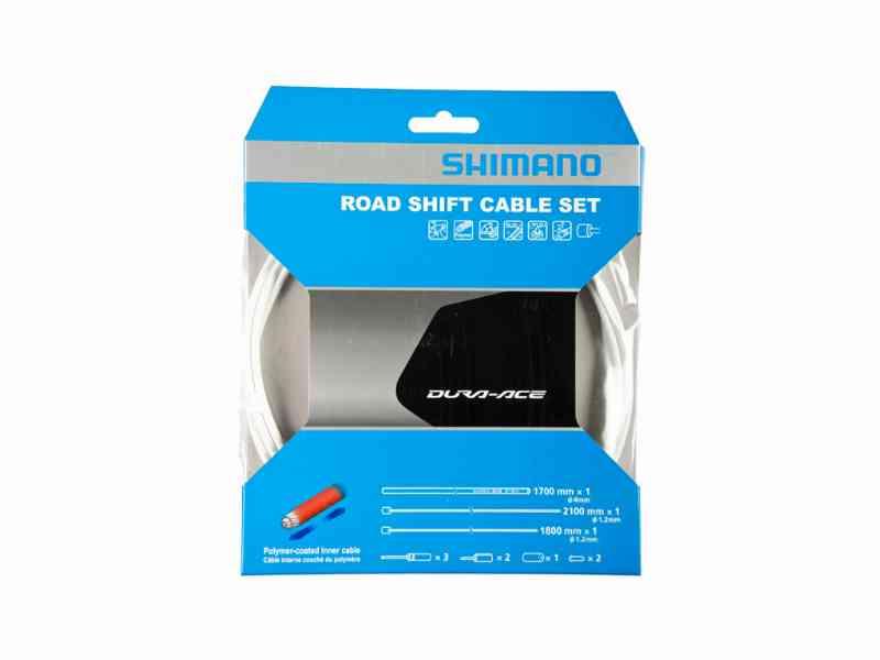 Shimano Dura Ace gearkabelsæt - Hvid komplet