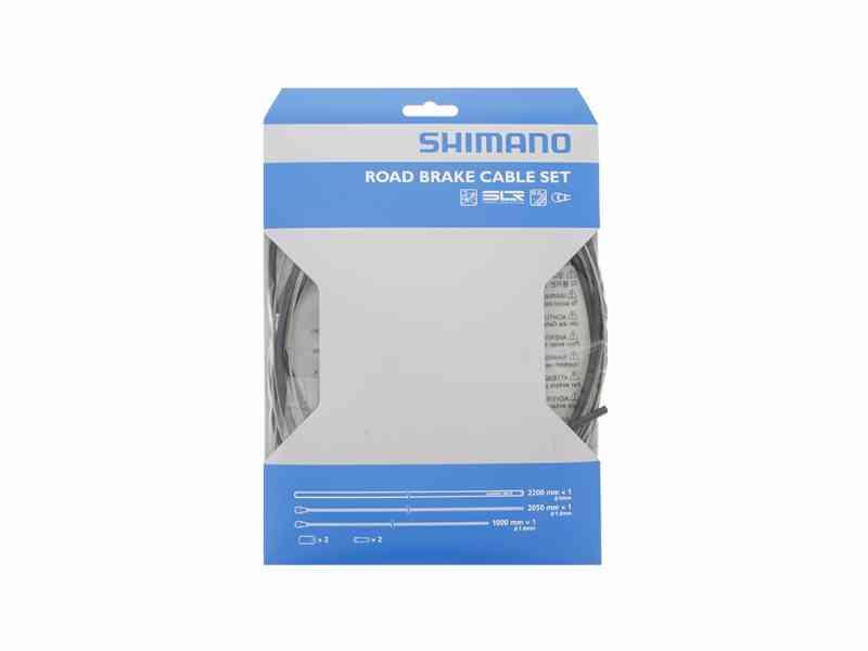 Shimano Bremsekabelsæt - Road Rustfri - For-og bagbremsekabel komplet - Sort
