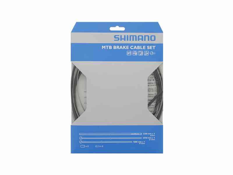 Shimano MTB Bremsekabelsæt – Rustfri Sort