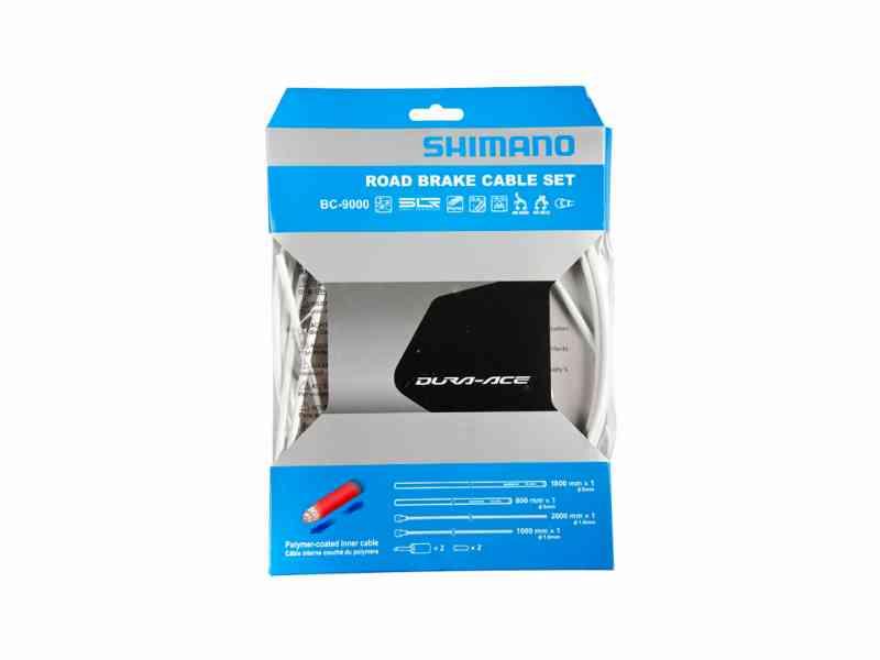 Shimano Dura Ace Bremsekabelsæt - Hvid Polymer Kvalitet