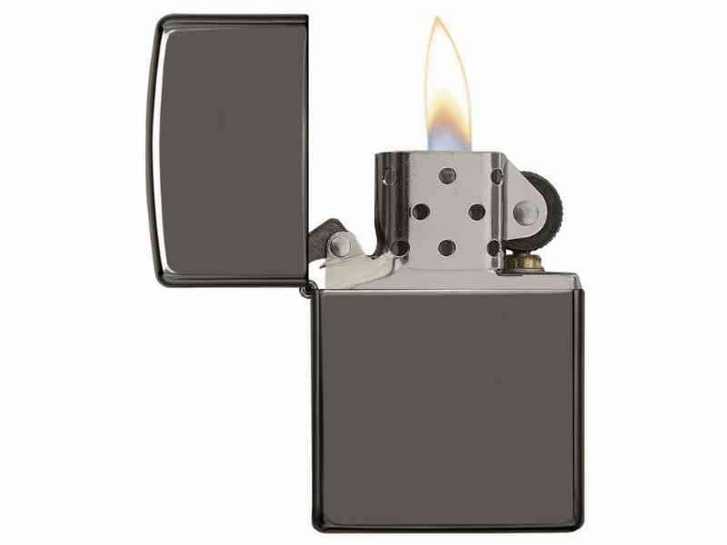 Zippo Black Ice - Lighter - Sort/Sølv