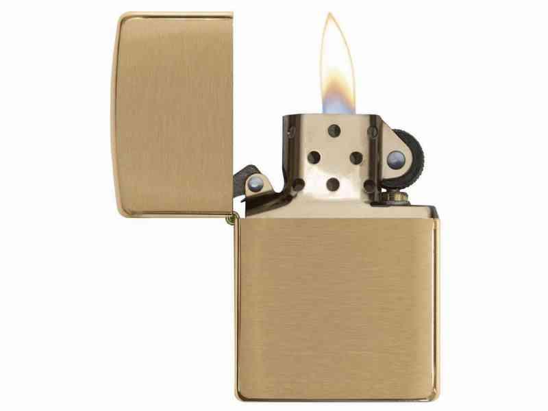 Zippo Børstet Messing - Lighter i Høj Kvalitet