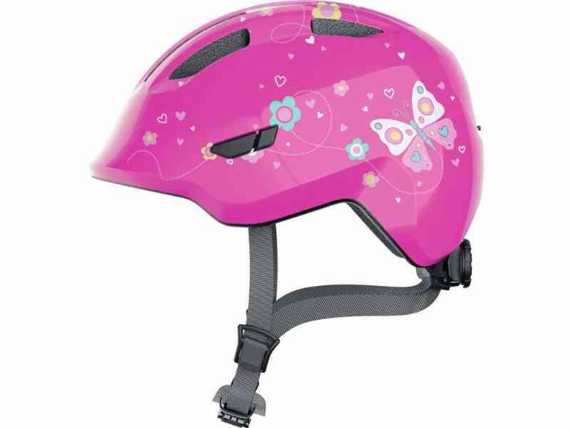 Abus Smiley 3.0 – Børnecykelhjelm – Pink Sommerfugl