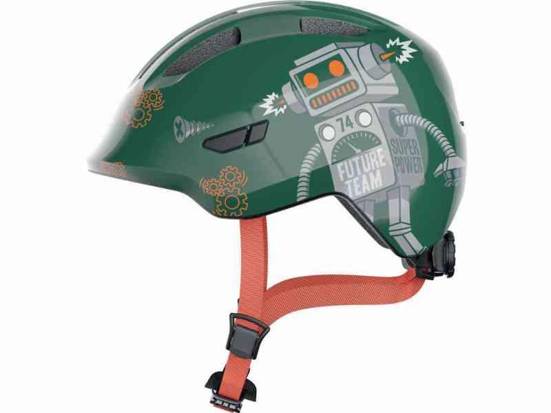 Abus Smiley 3.0 - Cykelhjelm til børn - Green Robo - Str. 45-50 cm