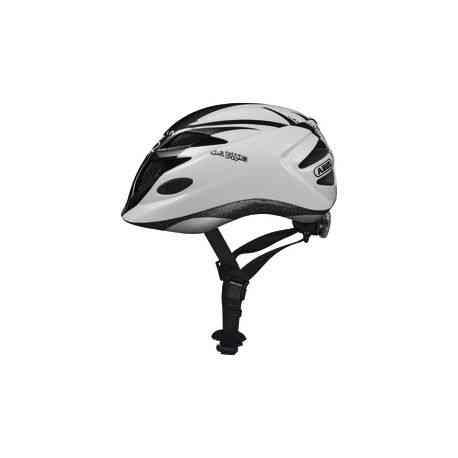 Abus Hubble Cykelhjelm m. LED, Sort/Hvid