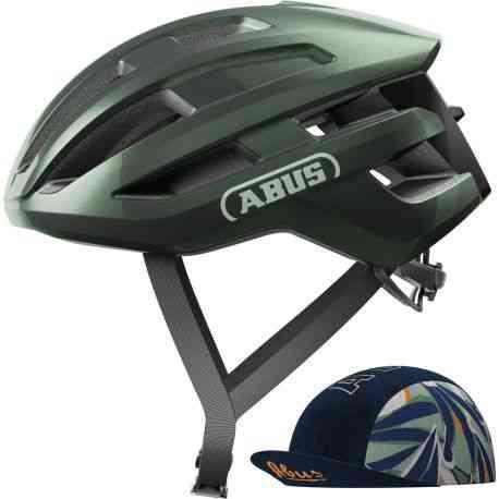Abus PowerDome ACE cykelhjelm i mosgrøn farve